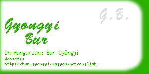 gyongyi bur business card